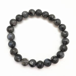 Hot Sale Premium Grade Feng Shui Larvikite <b>Crystal</b> Beaded <b>Bracelet</b> Handmade Eco-Friendly 8mm Women's Men's Natural Healing Stone - Product Image 2