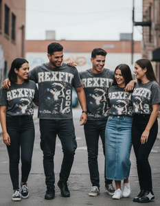 เสื้อยืดคอกลมสไตล์ดิสเทรส สตรีทแวร์ พิมพ์ลายโลโก้ ปักคริสตัลทั่วตัว รับผลิตแบรนด์ส่วนตัว เสื้อยืดยูนิเซ็กซ์ - Product Image 3