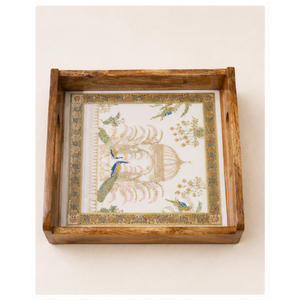 Juego de 3 bandejas de servir de madera MDF premium con estampado de Medusa de lujo, bandeja rectangular decorativa con asas para decoración del hogar y hoteles - Product Image 5