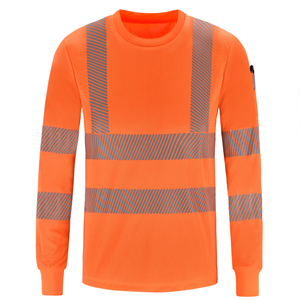 Breathable Quick-drying Reflective Long-sleeved T-shirt High Visibility Long Sleeve Safety Work T Shirt Class 2 Hi Vis t Shirts - Product Image 3