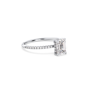 Anillo de Diamante Cultivado en Laboratorio REYES, Corte Esmeralda, 1.17 Quilates, Oro Blanco Sólido de 14K, Certificado IGI, Diamantes Naturales, Joyería de Lujo, Gran Venta - Product Image 3