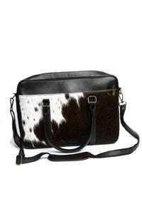 Bolso para Portátil de Piel con Pelo, Marca Privada OEM/ODM, para Portátiles de 15.6 Pulgadas, Maletín Cruzado de Cuero Genuino para Logotipo Personalizado LHLB-0005 - Product Image 4