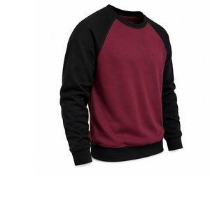 Sudadera de Cuello Redondo para Mujer Fire Athlete Industry, Color Granate con Mangas Negras, 100% Algodón, Corte Regular, Ropa de Invierno - Product Image 2