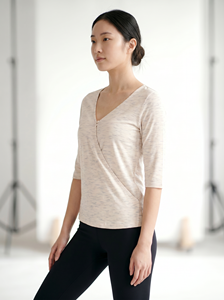 Blusa de Lactancia Bmama con Botones Frontales, Manga Tres Cuartos, para Embarazo, Venta al Por Mayor - Product Image 5