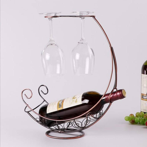 Estante para Botellas de Vino en Forma de Luna, Soporte Metálico para Botellas de Vino, Bronce, Ligero, Ecológico, Hecho a Mano - Product Image 2