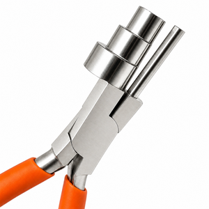 Pince à boucler en acier inoxydable Orange Grip pour la fabrication de bijoux, multi-tailles 13mm 16mm 20mm, outil de façonnage de boucles de fil DIY - Product Image 6