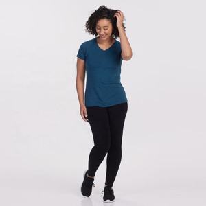 Camisetas con cuello en V ajustadas unisex, ropa de Yoga transpirable de verano de secado rápido, camisetas deportivas informales ecológicas de manga corta, novedad - Product Image 1