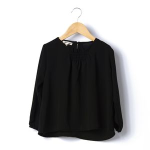 Camisa negra de manga larga con estampado personalizado ODM OEM para niñas de 1 a 7 años - Product Image 1