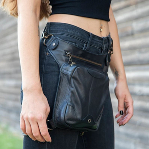 Premium Nylon Thigh Bag Adjustable Leg Strap Zipper Closure Customizable Waist Belt <b>Pouch</b> Outdoor Riding Utility Storage Bag <b>Men</b> - Product Image 2