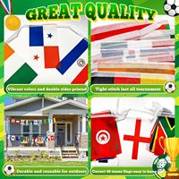 Drapeau de football mondial 2026 personnalisé pour supporters d'équipes nationales – Bannière pour stade, fêtes à domicile et décoration extérieure