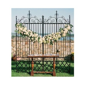 <b>Wedding</b> Props Wrought Iron Gold Frame Backdrop Handmade Square <b>Wedding</b> Artificial Flower Backdrop in Bulk - Product Image 6