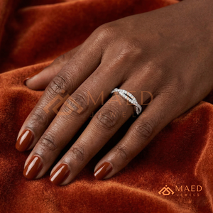 แหวนเพชรทรงบิดเกลียวทันสมัย |   แหวนเงินแท้ถักลายสำหรับวันครบรอบ |   แหวนสัญญาอินฟินิตี้ | ของขวัญเครื่องประดับมอสซาไนต์ - Product Image 3