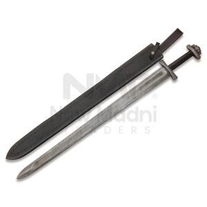 DAMASCO HECHO A MANO CUERNO NEGRO MANGO VIKING SWORD 2017 - Product Image 1