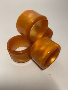 Contemporary Resin Napkin Ring Holders <b>for</b> Party <b>Dining</b> Decor Stylish Modern Design Eco-Friendly Material <b>Set</b> of <b>4</b> Pieces - Product Image 6