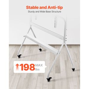 Carrello TV Mobile con Ruote per TV LED/LCD/OLED Piatte/Curve da 35-100 Pollici, Supporto Portatile per Monitor da 19 Pollici - Product Image 3