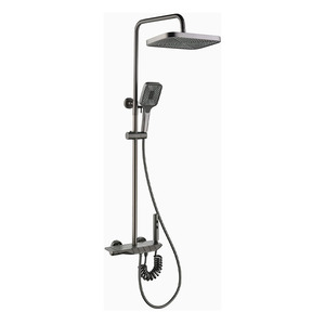 Ensemble de douche tout-en-un <span class=keywords><strong>Lefton</strong></span> avec double pomme de douche, ensemble de robinetterie de douche avec pistolet de pulvérisation, 4 boutons de commande - Product Image 1