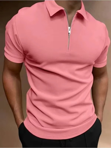 Polo pour homme, t-shirt respirant à manches courtes, col classique, pour l'été, les sports de plein air, le quotidien, kaki, décontracté et élégant - Product Image 5