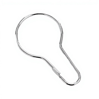 Support de rideau de douche moderne en acier inoxydable, anneau de fixation durable en métal pour rideaux de salle de bain