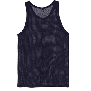 Gilet sans manches en maille noire, col rond, respirant, polyester uni, coupe régulière pour adulte, vêtement d'été unisexe - Product Image 2