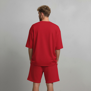 Conjunto de 2 Piezas de Alta Calidad 100% Algodón para Hombre, Talla Grande, Estilo Urbano, Estampado de Color Sólido, Logotipo Bordado Personalizado, Estilo Hip Hop Regular - Product Image 6