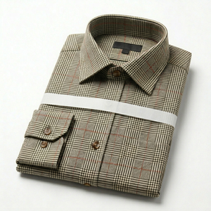 Camisa de Vestir de Popelina 100% Algodón para Hombre MAKY, Manga Larga, Color Sólido, Cuello Clásico, Antiarrugas, Ropa Formal de Negocios - Product Image 6