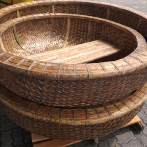 Fabrication bateau traditionnel en bambou-artisanat coracle en bambou-bateau en bambou du Vietnam pour l'article de décoration de pêche itinérante - Product Image 1