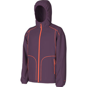 Veste coupe-vent légère pour homme, violette, à capuche, imperméable, pour le sport en plein air, l'entraînement, la course à pied, avec bordures contrastées - Product Image 3