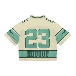 Factory Custom Soccer Jersey Oversized American Football Wear With Polyester Mesh Streetwear Cropped soccer jersey - Product Image 4