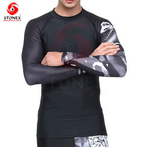 Camiseta de compresión de manga larga para hombre, transpirable, para gimnasio, entrenamiento, correr, ropa deportiva. - Product Image 3
