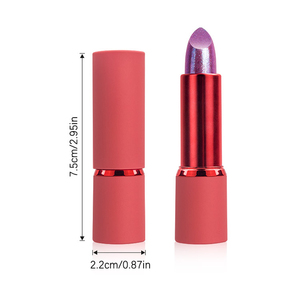 4 Shades Shimmer <b>Metallic</b> <b>Lipstick</b>, Long-Lasting Glitter <b>Lipstick</b> with Multi-Chrome Finish - Product Image 6
