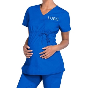 Ensemble d'uniformes de maternité haut de gamme, tissu extensible doux, vêtements de travail pour infirmières, vêtements médicaux confortables pour la grossesse - Product Image 3