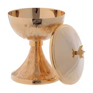 ภาชนะทองเหลืองสำหรับใส่ศีลมหาสนิทแบบดั้งเดิมสำหรับพิธีทางศาสนา - Product Image 4