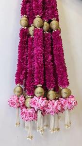 Wedding Floral Hanging Garland Fabric <b>Flower</b> Rope Pendant Entryway Stage Decoration Event Decor Indian Decoration Fabric Jasmine - Product Image 3