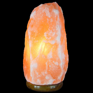 Lámpara de sal del Himalaya roja hecha a mano con base de madera para iluminación decorativa del hogar y diseño de interiores, cristal de roca natural. - Product Image 3