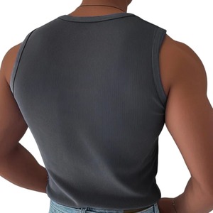 Camisetas Deportivas de Gimnasio sin Mangas para Hombre, Talla Grande, 100% Algodón, Cuello Redondo - Product Image 2