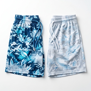 Custom Urban Architectural <b>Abstract</b> Grid Graphic Mesh Shorts Men’s Athletic Sublimation Basketball Training Shorts - Product Image 4