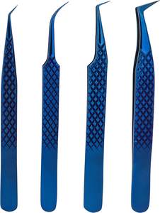 Pinces à cils en acier inoxydable avec pointe dentelée pour extensions de cils, option logo personnalisé - Vente en gros - Product Image 4