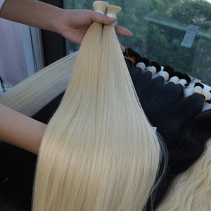 Prix usine 100g en vrac Extensions de cheveux vierges russes Cheveux humains bruts vietnamiens dans toutes les couleurs Style droit Super Double dessiné - Product Image 1