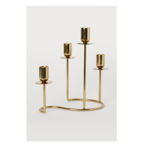 <b>Large</b> Stainless Steel <b>Candle</b> Holder with Decorative Accents Perfect for Rustic Farmhouse or Modern Living Room Decor - Product Image 6