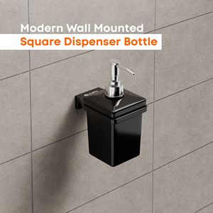 Distributeur carré moderne pour cuisine et salle de bain – Ensemble de bouteilles à pompe en plastique transparent rechargeables pour savon vaisselle et désinfectant - Product Image 2