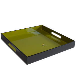 Plateau alimentaire en bois de luxe finition polie, plateaux de service personnalisés, OEM ODM, vente en gros, ensemble de plateaux laqués du Vietnam - Product Image 2