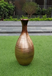 Jarrón de bambú hilado pulido, diseños personalizados de alta calidad para la decoración del hogar y la cocina, decoración de restaurante de boda hecha en Vietnam - Product Image 2