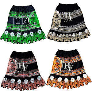 Jupes Chuuk traditionnelles de Style île de Micronésie Nouveau Design Jupe Pohnpei en tissu de coton brodé de fleurs pour femmes - Product Image 5