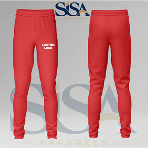 Pantalon de survêtement homme personnalisé, écologique, rouge, coupe droite, en molleton de coton, avec cordon de serrage, vêtements de sport, tailles XS-3XL - Product Image 3
