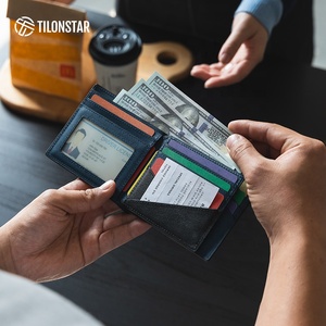 TILONSTAR TVW143 Multi-card Slot Premium Bifold <b>Wallet</b> RFID Blocking Coin <b>Wallets</b> Genuine Leather Credit Card <b>Holder</b> for Men - Product Image 6