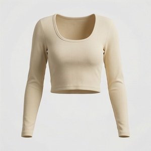 Camisetas de Manga Larga Oversize para Mujer, 100% Algodón, Camiseta Personalizada con Estampado a Cuadros, Ropa de Fiesta, Estilo Urbano, Camiseta Premium - Product Image 1