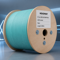 Cable Troncal de Fibra Óptica OM4 LSZH de 6 Hilos para Interiores, para Redes, Centros de Datos y Cableado de Red Local