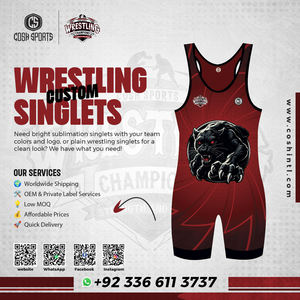 Ropa Deportiva de Poliéster Sublimado Personalizada de Alta Calidad, Sin Mangas, para Equipos Deportivos, Singlet de Lucha Libre - Product Image 6