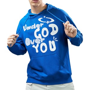 Top Quality Cheap Price Hot Sale Puff Printing Hoodies Basics Cotton Loose Fit Casual Wear <b>Men</b> Puff Printing Hoodies - Product Image 1