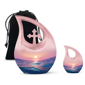 Urna Conmemorativa con Diseño de Olas del Océano, Tema de Mar Sereno, Artesanía Increíble - Product Image 2